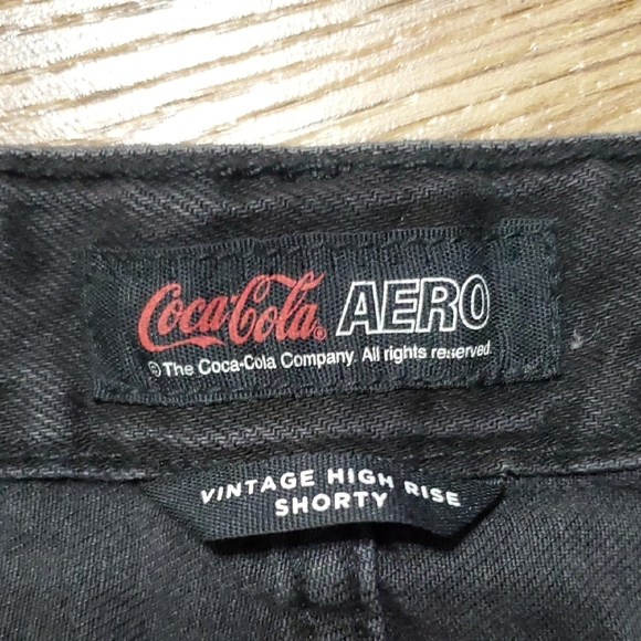 Coca Cola Black Jean Shorts Stylish Comfort - Picture 2 of 9